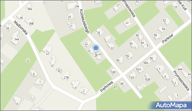 Legionowo, Kozietulskiego Jana Leona, płk., 25, mapa Legionowo