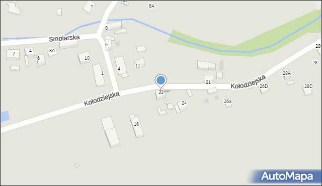 Legnica, Kołodziejska, 22, mapa Legnicy