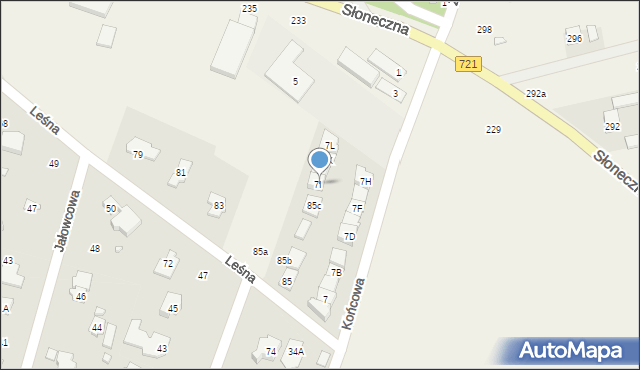 Lesznowola, Końcowa, 7I, mapa Lesznowola