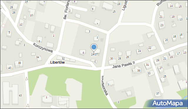 Libertów, Korczynowa, 2A/1, mapa Libertów