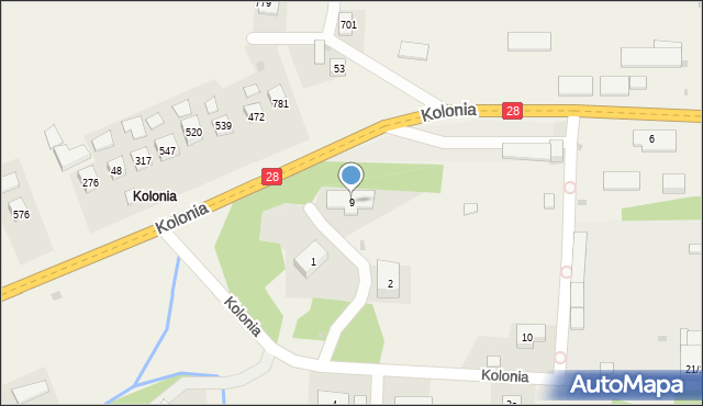Libusza, Kolonia, 9, mapa Libusza