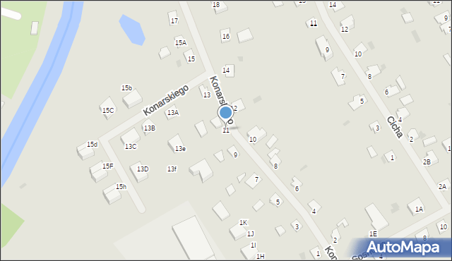 Lidzbark Warmiński, Konarskiego Stanisława, 11, mapa Lidzbark Warmiński