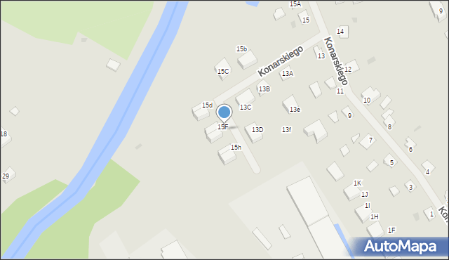Lidzbark Warmiński, Konarskiego Stanisława, 15g, mapa Lidzbark Warmiński