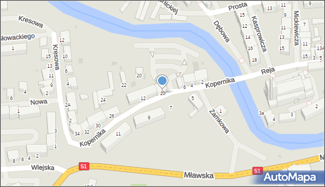 Lidzbark Warmiński, Kopernika Mikołaja, 10, mapa Lidzbark Warmiński