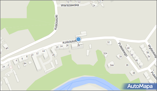 Lidzbark Warmiński, Kościuszki Tadeusza, gen., 28, mapa Lidzbark Warmiński