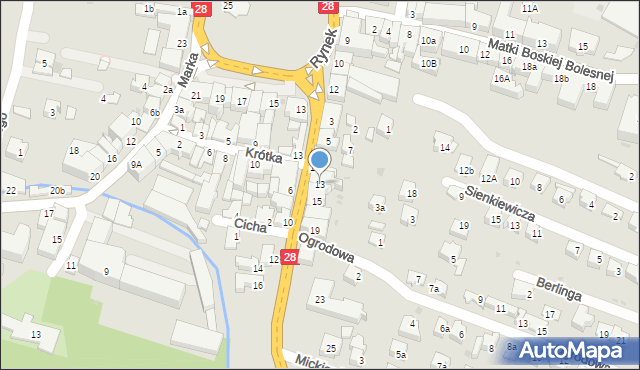 Limanowa, Kościuszki Tadeusza, gen., 13, mapa Limanowa