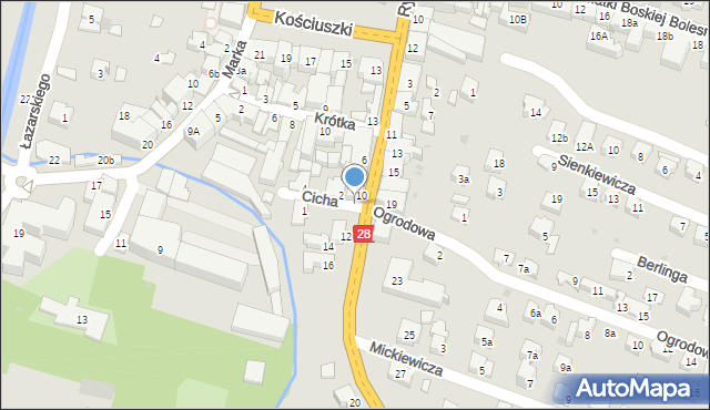 Limanowa, Kościuszki Tadeusza, gen., 17, mapa Limanowa