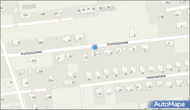 Lipków, Kontuszowa, 21, mapa Lipków