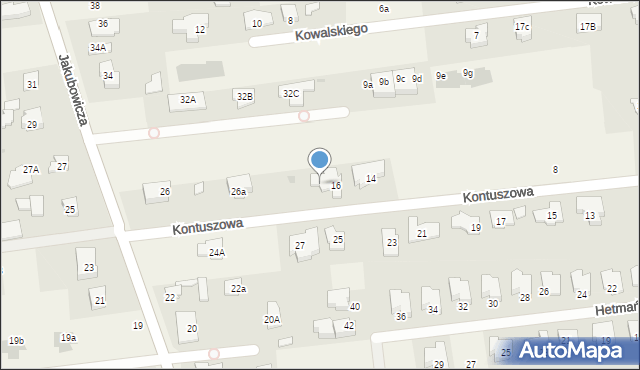 Lipków, Kontuszowa, 26b, mapa Lipków