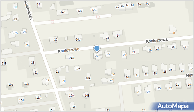 Lipków, Kontuszowa, 27, mapa Lipków