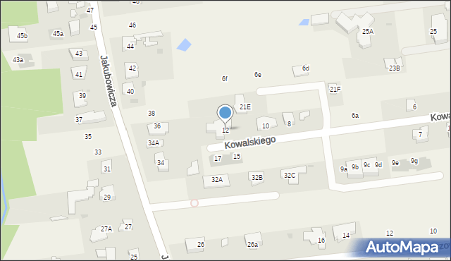 Lipków, Kowalskiego Rocha, 12, mapa Lipków