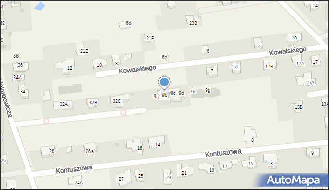 Lipków, Kowalskiego Rocha, 9b, mapa Lipków