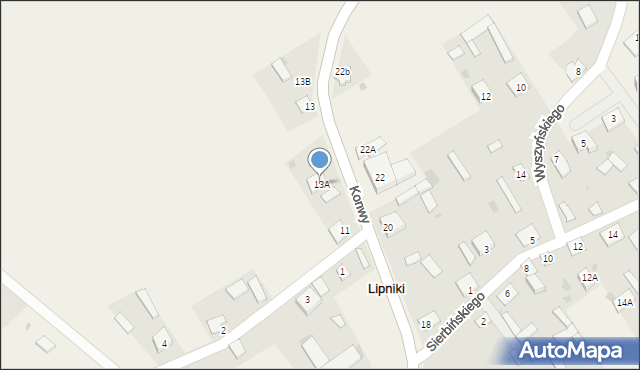 Lipniki, Konwy Stacha, 13A, mapa Lipniki