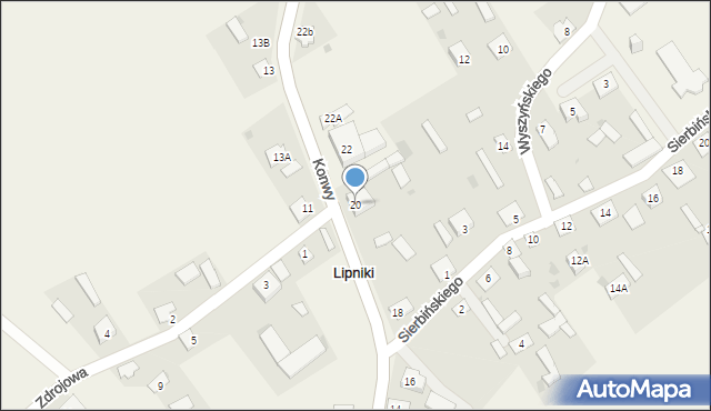 Lipniki, Konwy Stacha, 20, mapa Lipniki