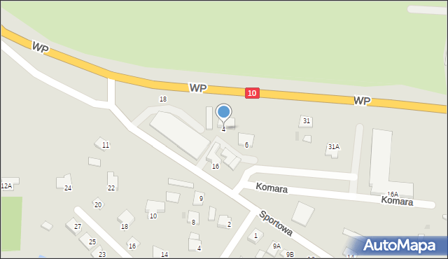 Lipno, Komara Władysława, 4, mapa Lipno