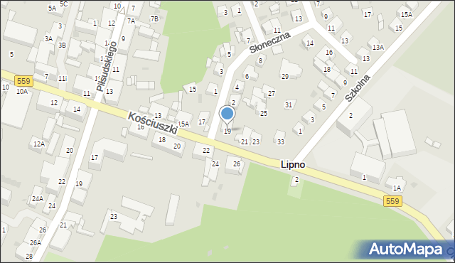Lipno, Kościuszki Tadeusza, gen., 19, mapa Lipno