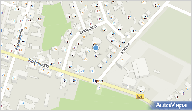 Lipno, Kościuszki Tadeusza, gen., 31, mapa Lipno