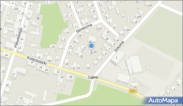 Lipno, Kościuszki Tadeusza, gen., 31, mapa Lipno