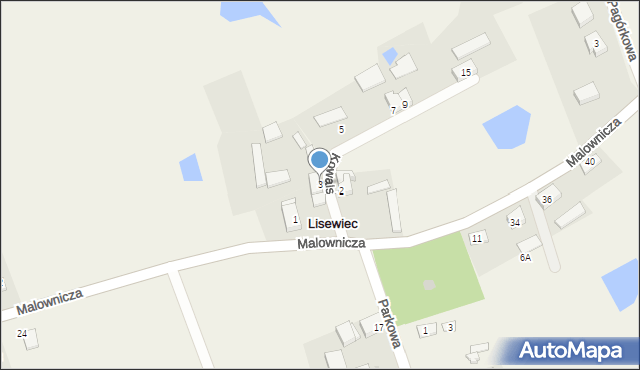 Lisewiec, Kowalska, 3, mapa Lisewiec