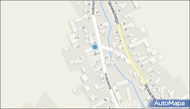 Lisięcice, Kościelna, 19, mapa Lisięcice