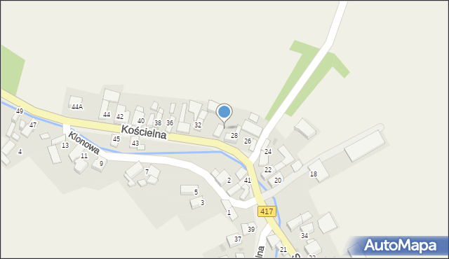 Lisięcice, Kościelna, 30, mapa Lisięcice