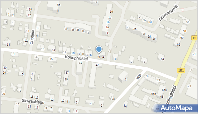 Łobez, Konopnickiej Marii, 5, mapa Łobez