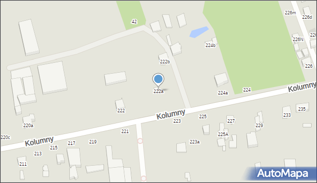 Łódź, Kolumny, 222a, mapa Łodzi