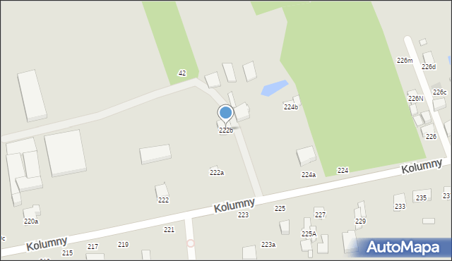 Łódź, Kolumny, 222b, mapa Łodzi