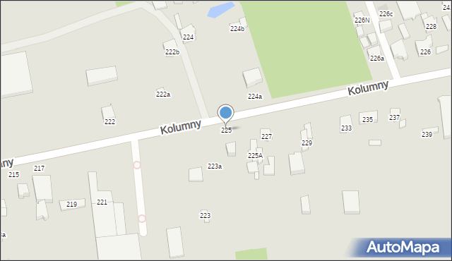 Łódź, Kolumny, 225, mapa Łodzi