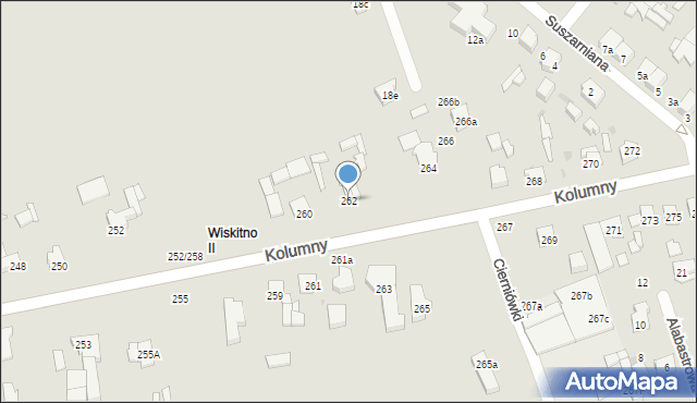 Łódź, Kolumny, 262, mapa Łodzi