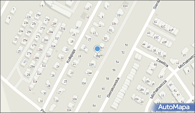 Łomianki, Kołłątaja Hugo, 33g, mapa Łomianki