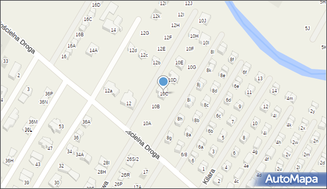 Łomianki Dolne, Kościelna Droga, 10C, mapa Łomianki Dolne
