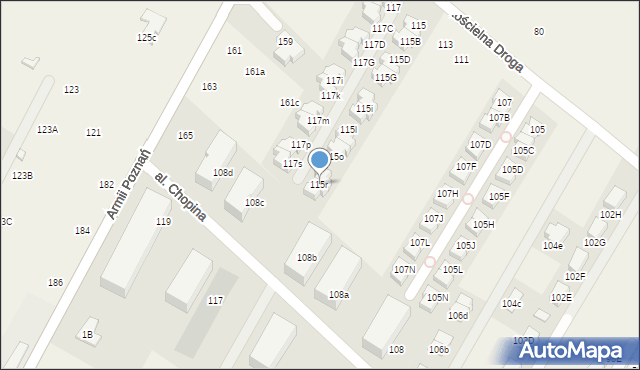 Łomianki Dolne, Kościelna Droga, 115r, mapa Łomianki Dolne