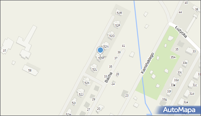 Łomianki Dolne, Kościelna Droga, 52M, mapa Łomianki Dolne