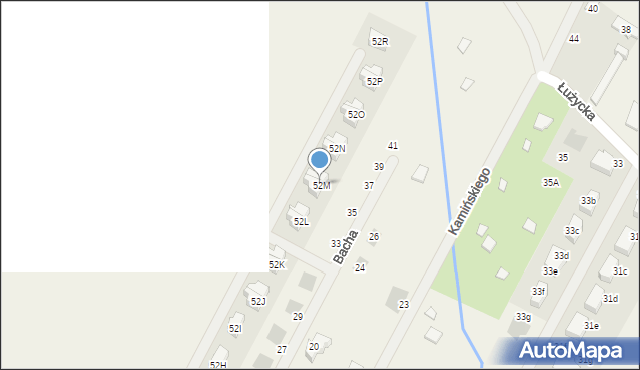 Łomianki Dolne, Kościelna Droga, 52M, mapa Łomianki Dolne