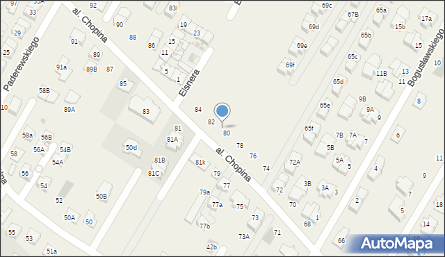 Łomianki Dolne, Kościelna Droga, 82, mapa Łomianki Dolne