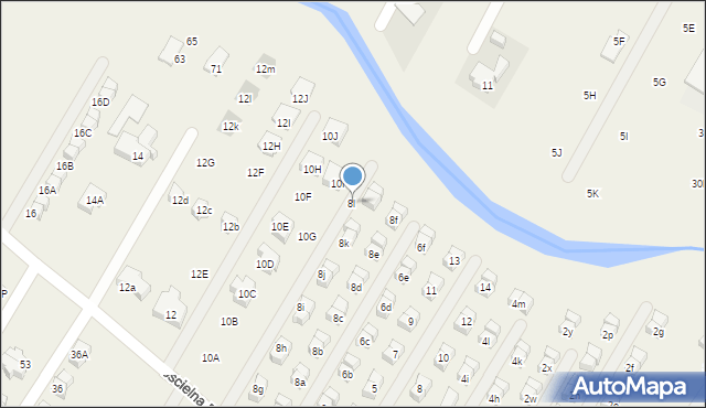 Łomianki Dolne, Kościelna Droga, 8l, mapa Łomianki Dolne