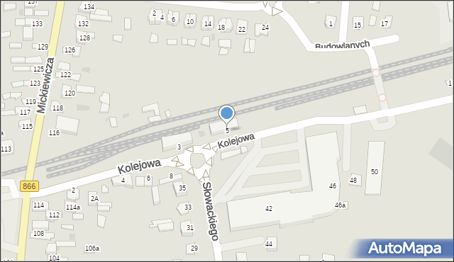 Lubaczów, Kolejowa, 5, mapa Lubaczów