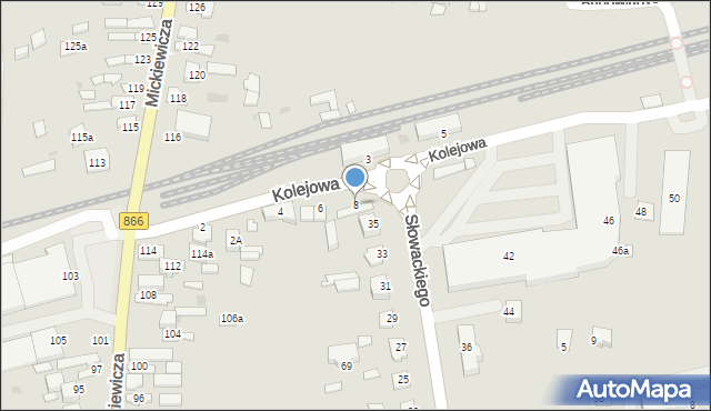 Lubaczów, Kolejowa, 8, mapa Lubaczów