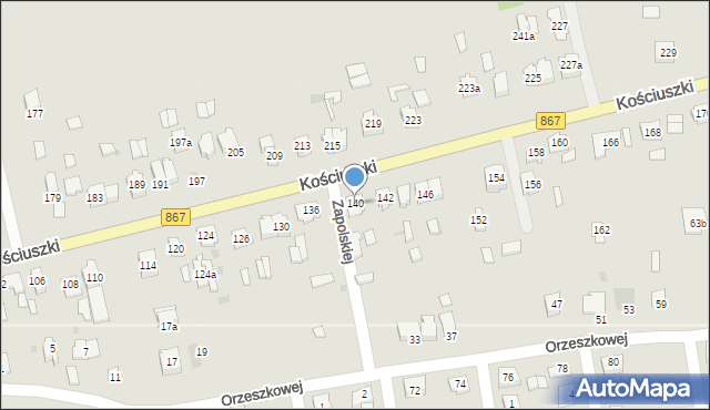 Lubaczów, Kościuszki Tadeusza, gen., 140, mapa Lubaczów