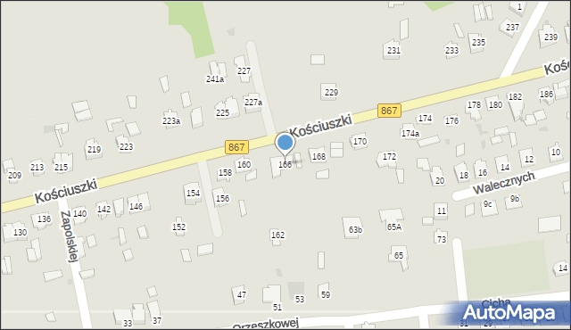 Lubaczów, Kościuszki Tadeusza, gen., 166, mapa Lubaczów