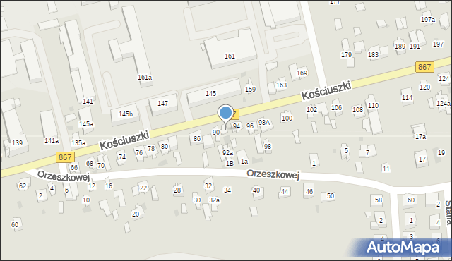 Lubaczów, Kościuszki Tadeusza, gen., 92, mapa Lubaczów