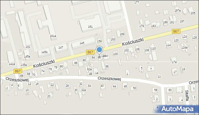 Lubaczów, Kościuszki Tadeusza, gen., 96, mapa Lubaczów