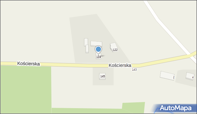 Lubań, Kościerska, 124, mapa Lubań