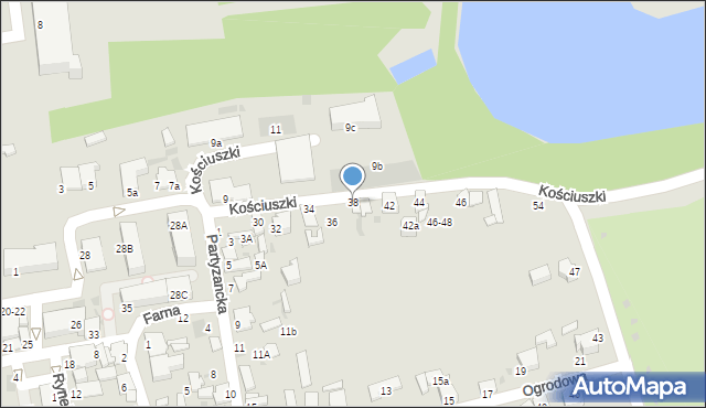 Lubartów, Kościuszki Tadeusza, gen., 38, mapa Lubartów