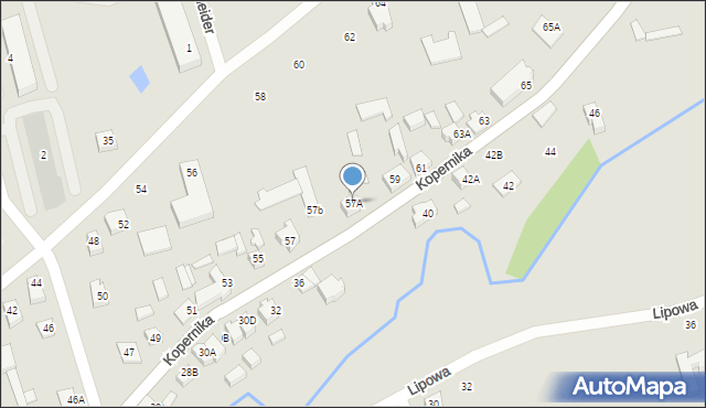 Lubawa, Kopernika Mikołaja, 57A, mapa Lubawa