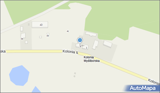 Lubiszyn, Kolonia Myśliborska, 4, mapa Lubiszyn