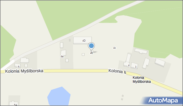 Lubiszyn, Kolonia Myśliborska, 4b, mapa Lubiszyn