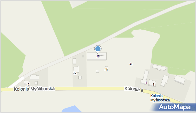 Lubiszyn, Kolonia Myśliborska, 4D, mapa Lubiszyn