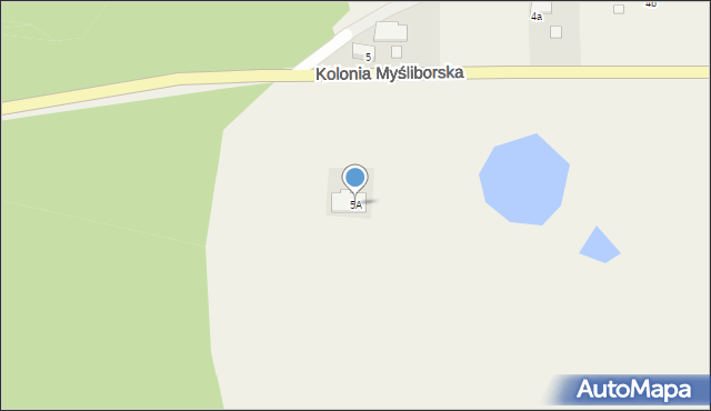 Lubiszyn, Kolonia Myśliborska, 5A, mapa Lubiszyn